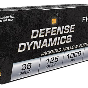 Fiocchi 38F Defense Dynamics  38 Special 125 gr Jacket Hollow Point 50 Per Box/ 20 Case