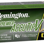 56168 Remington Ammunition 29184 Premier Accutip-V 223 Rem 50 gr AccuTip V Boat Tail 20 Per Box/ 10 Case