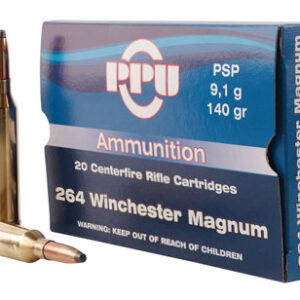 PPU PP264 Standard Rifle  264 Win Mag 140 gr Pointed Soft Point 20 Per Box/ 10 Case