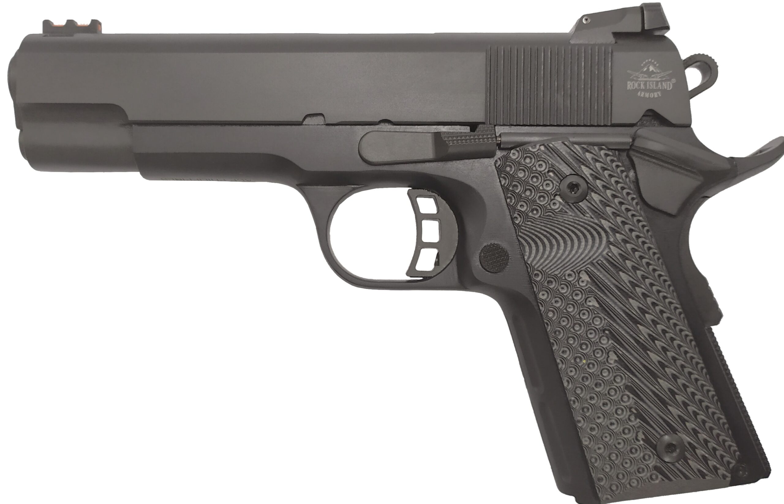 Rock Island Armory Rock Ultra CCO 9mm/22TCM9R pistol with G10 grips and fiber optic front sight