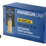 57060 PPU PPH38SS Handgun 38 Special 158 gr Semi Wadcutter 50 Per Box/ 10 Case