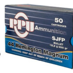 57073 PPU PPH44MF Handgun 44 Rem Mag 300 gr Semi Jacketed Flat Point 50 Per Box/ 10 Case