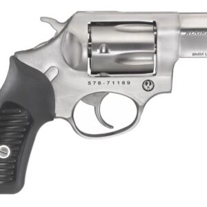 Ruger SP101 9mm Luger 2.25 inch satin stainless revolver with black rubber grip