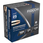 59059 Fiocchi 9XTPC25 Hyperformance 9mm Luger 124 gr Hornady XTP Hollow Point 25 Per Box/ 20 Case