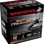 59127 Winchester Ammo X123PH4 Super Pheasant Magnum High Brass 12 Gauge 3" 1 5/8 oz 4 Shot 25 Bx/ 10 Case