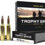 59552 Nosler 60002 Trophy Grade 243 Win 85 gr Nosler Spitzer Partition 20 Per Box/ 10 Case