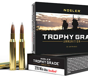 Nosler 60025 Trophy Grade  270 Win 130 gr Nosler AccuBond 20 Per Box/ 10 Case