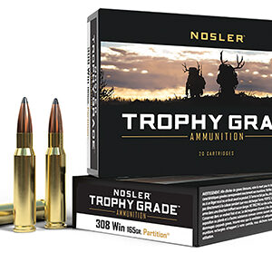 Nosler 60053 Trophy Grade  308 Win 165 gr Nosler Spitzer Partition 20 Per Box/ 10 Case