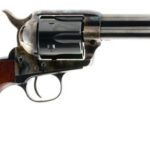 60233 1 Taylors & Company 550897 1873 Cattleman SAO 45 Colt (LC) Caliber with 5.50" Blued Finish Barrel, 6rd Capacity Blued Finish Cylinder, Color Case Hardened Finish Steel Frame & Walnut Grip