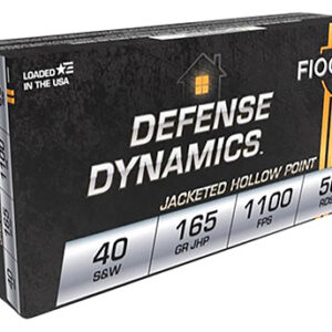Fiocchi 40SWC Defense Dynamics  40 S&W 165 gr Jacket Hollow Point 50 Per Box/ 20 Case