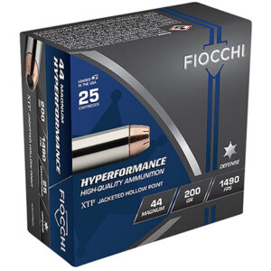 Fiocchi 44XTPB25 Hyperformance  44 Rem Mag 200 gr Hornady XTP Hollow Point 25 Per Box/ 20 Case