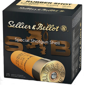 Sellier & Bellot SB12RSA Shotgun  12 Gauge 2.75" 2 11/16 oz 15 Rubber Pellets Shot 25 Per Box/ 10 Case