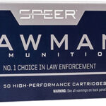 62123 Speer 53955 Lawman 40 S&W 165 gr Total Metal Jacket Flat Nose 50 Per Box/ 20 Case