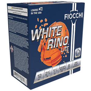 Fiocchi 12WRNL8 Exacta Target White Rino Lite 12 Gauge 2.75" 1 1/8 oz 8 Shot 25 Per Box/ 10 Case
