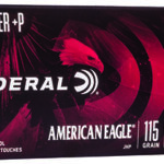 63673 Federal AE38S3 American Eagle Handgun 38 Super +P 115 gr Jacketed Hollow Point 50 Per Box/ 20 Case