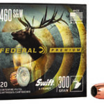 63680 Federal P460SA Premium 460 S&W Mag 300 gr Swift A Frame 20 Per Box/ 10 Case