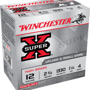 Winchester Ammo X124 Super X Game Load High Brass 12 Gauge 2.75" 1 1/4 oz 4 Shot 25 Bx/ 10 Case