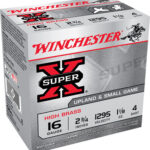 65009 Winchester Ammo X16H4 Super X Heavy Game Load High Brass 16 Gauge 2.75" 1 1/8 oz 4 Shot 25 Per Box/ 10 Case