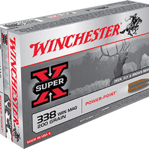 Winchester Ammo X3381 Power-Point  338 Win Mag 200 gr Power Point 20 Per Box/ 10 Case