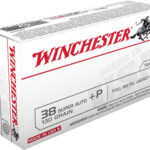 65911 Winchester Ammo Q4205 USA 38 Super +P 130 gr Full Metal Jacket 50 Per Box/ 10 Case