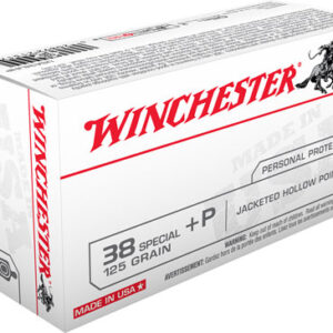 Winchester Ammo USA38JHP USA  38 Special +P 125 gr Jacket Hollow Point 50 Per Box/ 10 Case