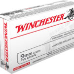 65949 Winchester Ammo USA9JHP USA 9mm Luger 115 gr Jacket Hollow Point 50 Per Box/ 10 Case