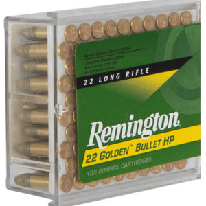 Remington Ammunition 21278 Golden Bullet Rimfire 22 LR 36 gr Plated Hollow Point 100 Per Box/ 50 Cs