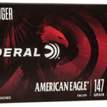 67098 Federal AE9FP American Eagle Handgun 9mm Luger 147 gr Full Metal Jacket Flat Point 50 Per Box/ 20 Case