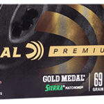 67120 Federal GM223M Premium Gold Medal 223 Rem 69 gr Sierra MatchKing BTHP 20 Per Box/ 10 Case