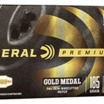 67126 Federal GM45B Premium Gold Medal 45 ACP 185 gr Full Metal Jacket Semi Wadcutter 50 Per Box/ 20 Case