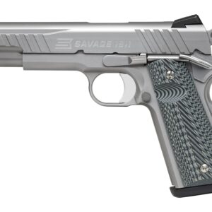 Savage 1911 Government .45 ACP 5-inch stainless pistol with Novak sights and VZ G10 grips