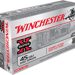 Winchester Ammo USA45CB Super X Cowboy Action 45 Colt 250 gr Lead Flat Nose 50 Per Box/ 10 Case