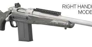 Ruger Scout Rifle 308 Win left-hand matte stainless barrel with black laminate stock