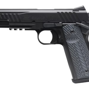 Savage 1911 Government .45 ACP 5-inch pistol in matte black with Picatinny rail and VZ G10 grips