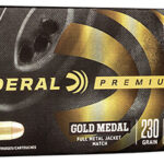 68276 Federal GM45A Premium Gold Medal 45 ACP 230 gr Full Metal Jacket 50 Per Box/ 20 Case