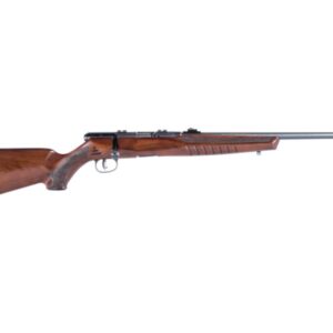 Savage B22 Magnum G .22 WMR rifle with 21 inch barrel and walnut-stained hardwood stock