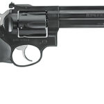 70257 Ruger 1704 GP100 Medium Frame 357 Mag 6rd, 6" Blued Steel Barrel, Cylinder & Frame, Black Hogue Monogrip, Exposed Hammer