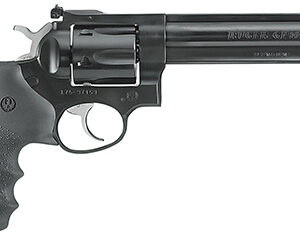 Ruger 1704 GP100  Medium Frame 357 Mag 6rd, 6" Blued Steel Barrel, Cylinder & Frame, Black Hogue Monogrip, Exposed Hammer