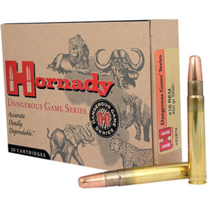 Hornady 82674 Dangerous Game  416 Rem Mag 400 gr Dangerous Game Solid 20 Per Box/ 6 Case