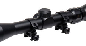 TruGlo TG-853932B Trushot  Black Anodized 3-9x32mm 1" Tube Duplex Reticle w/Rings 3/8" Dovetail