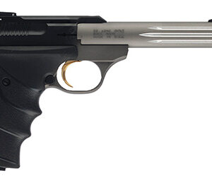 Browning 051461490 Buck Mark Lite *CA Compliant 22 LR 10+1 5.50" Matte Gray Fluted Barrel, Serrated Steel Slide, Matte Gray Aluminum Frame & Black Ultragrip RX Grips