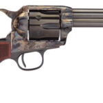 75543 1 Taylors & Company 550821 Runnin Iron 45 Colt (LC) Caliber with 4.75" Blued Finish Barrel, 6rd Capacity Blued Finish Cylinder, Color Case Hardened Finish Steel Frame & Checkered Walnut Grip