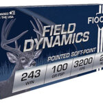 76182 Fiocchi 243SPD Field Dynamics 243 Win 100 gr Pointed Soft Point 20 Per Box/ 10 Case