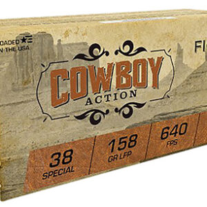 Fiocchi 38CA Cowboy Action  38 Special 158 gr Lead Flat Point 50 Per Box/ 10 Case