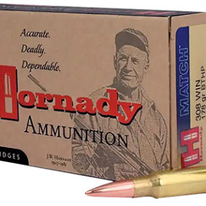Hornady 8105 Match  308 Win 178 gr Boat Tail Hollow Point 20 Per Box/ 10 Case