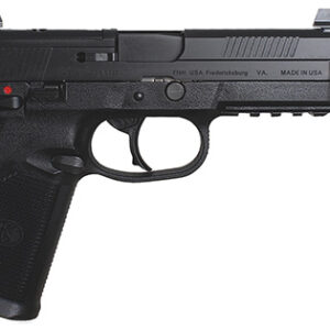 FN 66966 FNX Tactical 45 ACP 15+1 5.30" Steel Threaded Barrel Black Optic Ready/Serrated Slide Matte Black Polymer Frame w/Picatinny Rail Black Textured w/Interchangeable Backstrap Grips Right Hand