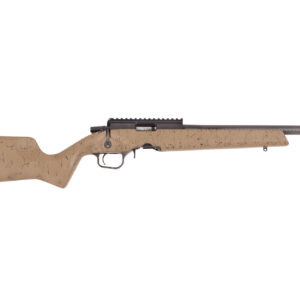 Christensen Arms Ranger 22 .22 LR with carbon fiber barrel and tan stock with black webbing