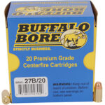 80746 Buffalo Bore Ammunition 27B20 Personal Defense Strictly Business 380 ACP +P 95 gr Full Metal Jacket Flat Nose 20 Per Box/ 12 Case