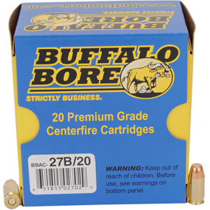 Buffalo Bore Ammunition 27B20 Personal Defense Strictly Business 380 ACP +P 95 gr Full Metal Jacket Flat Nose 20 Per Box/ 12 Case