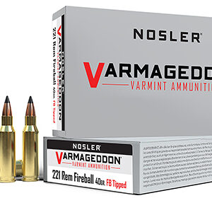 Nosler 65125 Varmageddon  221 Rem Fireball 40 gr Flat Base Tipped 20 Per Box/ 20 Case